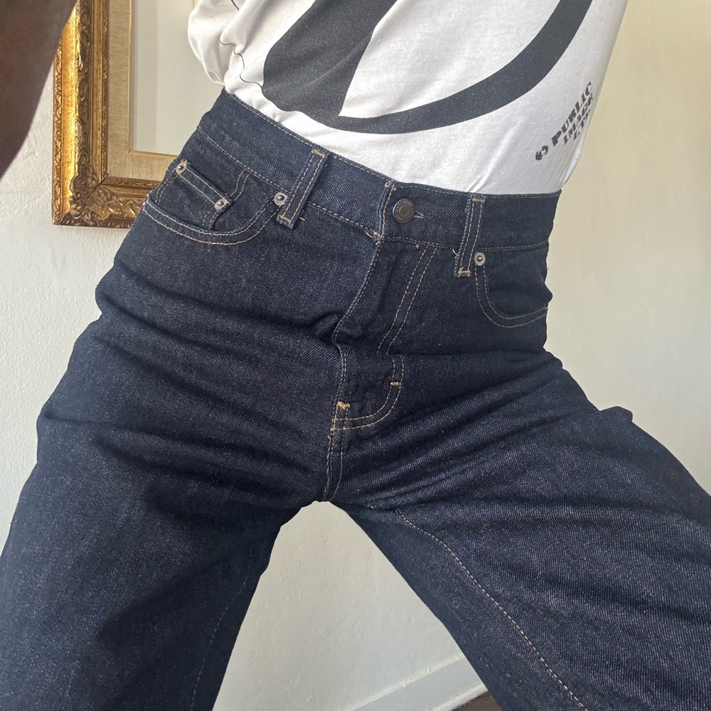 90s Structure Dark Wash Denim Jeans
